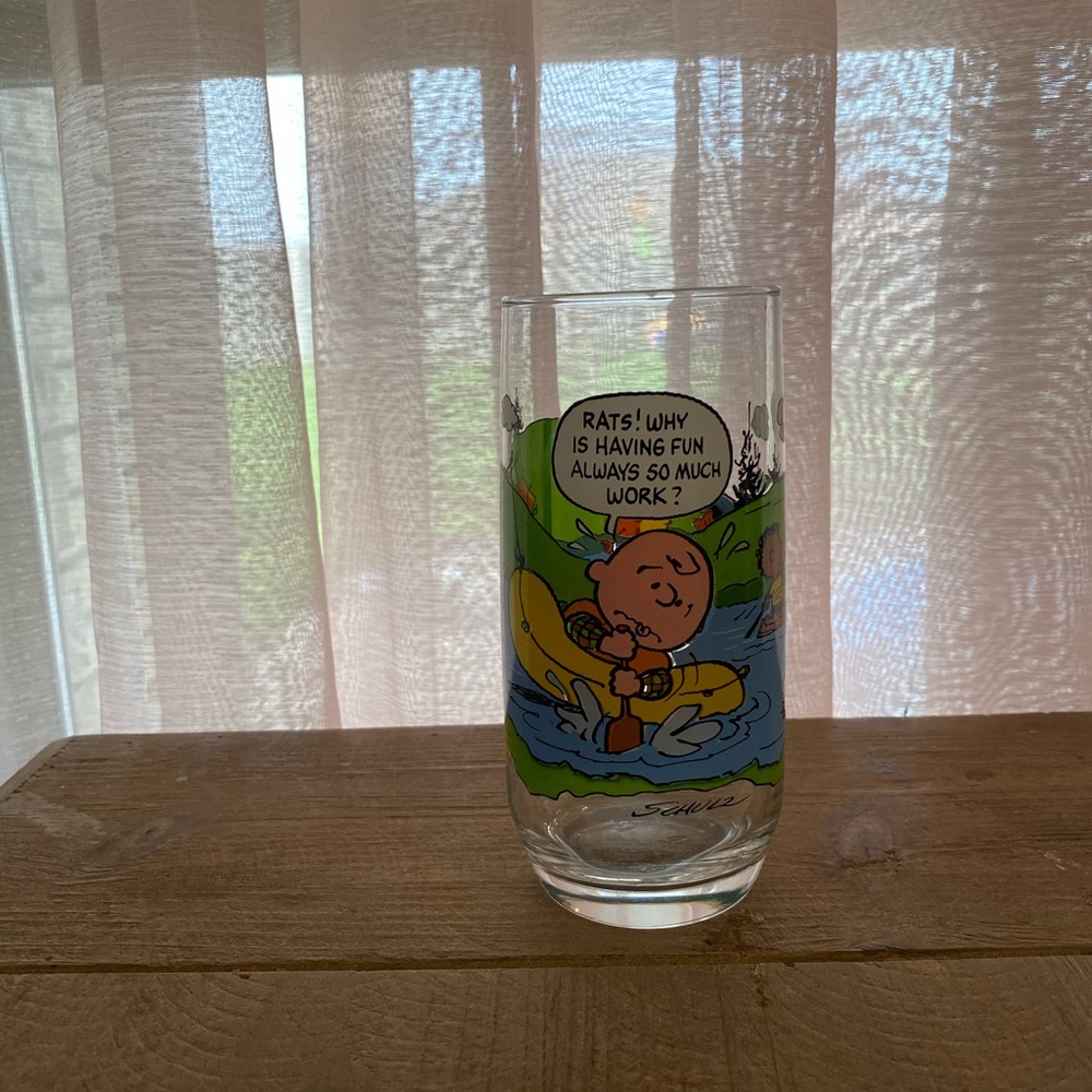 Charlie Brown vintage glass collectors cup